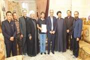 دیدارمدیرکل دامپزشکی استان سمنان  به اتفاق هیئت همراه با خانواده جانباز خطیبی 13/7/95
