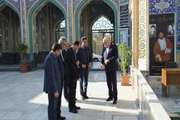 حضور دکتر رفیعی پور ریاست سازمان دامپزشکی کشور و هیئت همراه در گلزار شهدای شهرستان سمنن 26 اردیبهشت 98