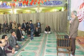 حضورکاروان انقلاب اداره کل دامپزشکی استان سمنان به مناسبت ایام ا.. دهه فجردرمسجد روستای خیرآبادسمنان