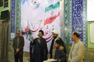 حضورکاروان انقلاب اداره کل دامپزشکی استان سمنان به مناسبت ایام ا.. دهه فجردرمسجد روستای خیرآبادسمنان
