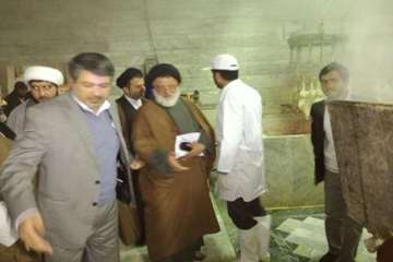 بازدید امام جمعه،فرماندار شهرستان دامغان به اتفاق مسئول دفتر نمایندگی ولی فقیه اداره کل دامپزشکی است