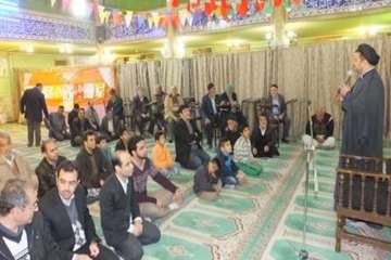 حضورکاروان انقلاب اداره کل دامپزشکی استان سمنان به مناسبت ایام ا.. دهه فجردرمسجد روستای خیرآبادسمنان