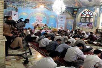 مراسم جز خوانی قرآن کریم با حضور پرسنل اداره کل ودامپزشکی شهرستان سمنان در امام زاده یحیی سمنان