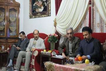 دیداردکترسعیدی مدیرکل محترم دامپزشکی استان سمنان ازخانواده معظم شهیدخالقیان به مناسبت ایام ا..دهه فج