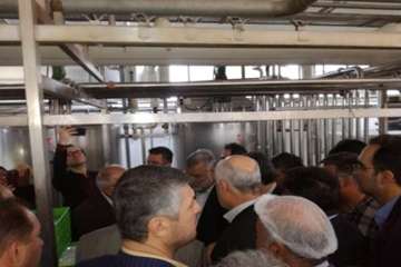 بازدید از کارخانه لبنیات گلزار ومزارع پسته و طرح آبرسانی دامغان با حضور وزیر جهاد کشاورزی به اتفاق ا