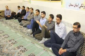 کلاس اخلاق به مناسبت ماه مبارک رمضان با حضورپرسنل اداره کل دامپزشکی ،شهرستان سمنان،مهدیشهروسرخه دراد