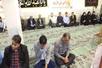 مرسم جشن نیمه شعبان وسالروزآزادسازی خرمشهر دراداره کل دامپزشکی استان سمنان 3/3/95