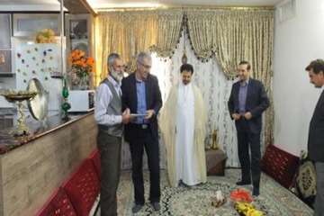 دیدارخانواده همکار بازنشسته جانباز رمضان محمدی 19اردیبهشت 96