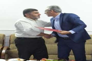 دیدارمدیرکل دامپزشکی استان سمنان  به اتفاق هیئت همراه با خانواده جانباز جعفری4/7/95