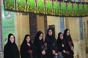 تجدید میثاق با شهیدان پرسنل دامپزشکی استان سمنان به مناسبت دهه مبارک فجر گلزارشهداس سمنان مام زاده ی