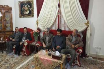 دیداردکترسعیدی مدیرکل محترم دامپزشکی استان سمنان ازخانواده معظم شهیدخالقیان به مناسبت ایام ا..دهه فج