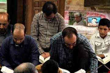 مراسم جز خوانی قرآن کریم با حضور پرسنل اداره کل ودامپزشکی شهرستان سمنان در امام زاده یحیی سمنان