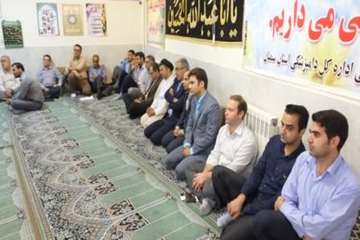 مرسم جشن نیمه شعبان وسالروزآزادسازی خرمشهر دراداره کل دامپزشکی استان سمنان 3/3/95