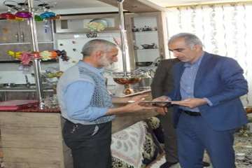 دیدار دکتر سعیدی مدیر کل محترم دامپزشکی استان سمنان به اتفاق هیئت همراه از خانواده محترم رمضان محمدی