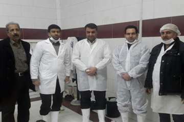 بازدید بخشدار محترم ایوانکی ورئیس اداره دامپزشکی شهرستان گرمسار ازگشت کنترل وترددوکشتارگاه طیور ایوا