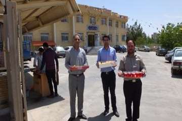 برپایی ایستگاه صلواتی به مناسبت نیمه شعبان وسوم خرداد روزآزادسازی خرمشهردراداره کل دامپزشکی استان سم