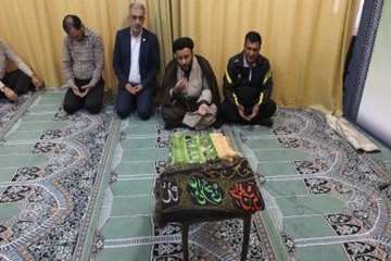 حضور دوچرخه سوار حامل پیام وپرچم متبرک شده عتبات وعالیات مزین به تمثال مبارک شهدادر اداره کل دامپزشک