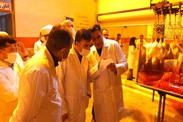 بازدید جناب آقای دکتر عسگری معاون محترم هماهنگی امور اقتصادی  استانداری  سمنان وهیئت همراه از کشتارگ