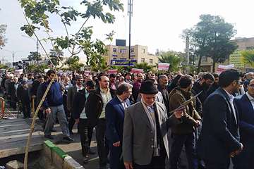 حضور پرسنل اداره کل دامپزشکی استان سمنان درراهپیمایی محکوم کردن اغتشاشات در کشور 2آذر 98