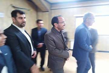 مراسم افتتاح فازاول مجتمع کشتارگاه طیوروسردخانه سیمرغ ممتاز آسیا شهرستان آرادن با حضور معاون اول رئی