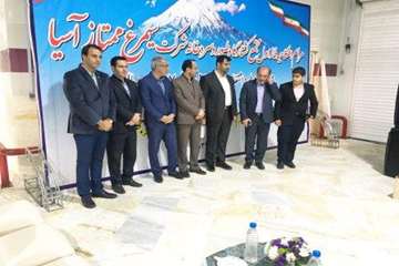مراسم افتتاح فازاول مجتمع کشتارگاه طیوروسردخانه سیمرغ ممتاز آسیا شهرستان آرادن با حضور معاون اول رئی